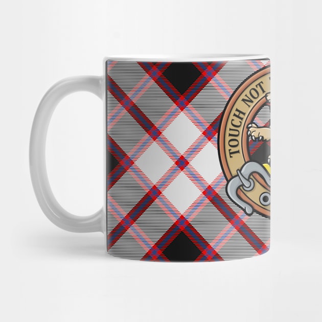 Clan MacPherson Crest over Hunting Tartan by sifis